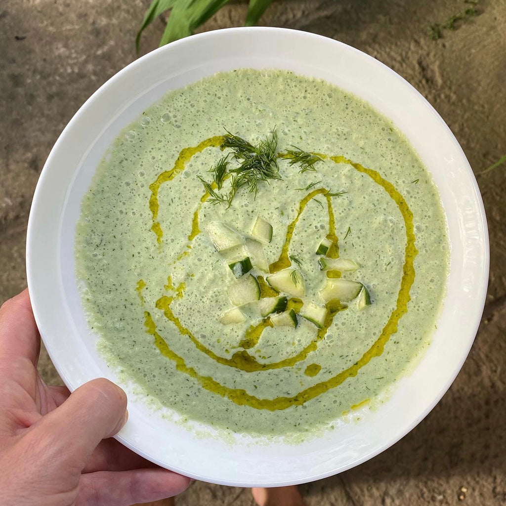 Chilled cucumber soup